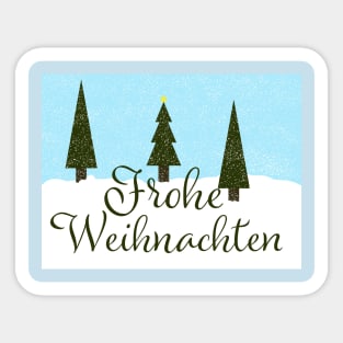 Frohe Weihnachten- Merry Christmas in German Sticker